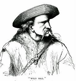 1877 Artist's sketch of Wild Bill Hickok